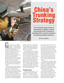 China`s Trunking Strategy