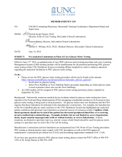 memorandum # 129 - UNC Medical Center