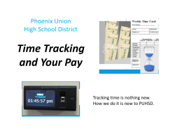 Road Show Template - Phoenix Union High School District