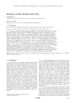 Deepwater overflow through Luzon Strait