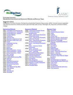Curriculum Inventory Standardized Instructional and Assessment