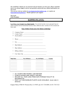 order form - Koppes Plants