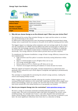 Hollybush Energy Topic Case Study