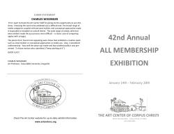 42nd Annual ALL MEMBERSHIP EXHIBITION