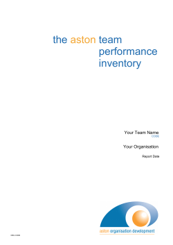 the aston team performance inventory