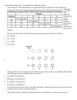 STUDY ISLAND WRITTEN QUIZ: EVOLUTION CHECK UP