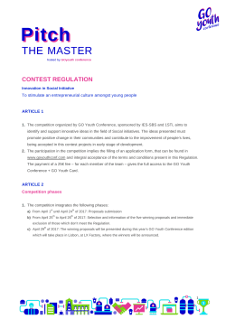 contest regulation - GO Youth Conference