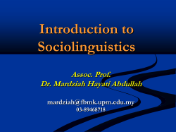 Longman. Holmes, J. (2001). An Introduction to Sociolinguistics. 2