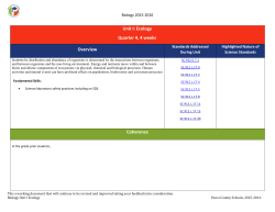 Biology Unit I Ecology - myLearning | Pasco County Schools