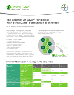 The Benefits Of Bayer&reg; Fungicides With StressGard&trade; Formulation