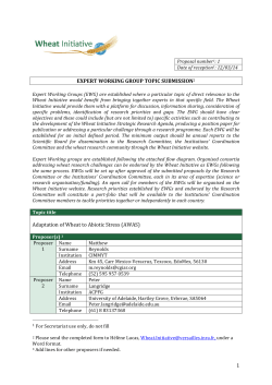 1 EXPERT WORKING GROUP TOPIC