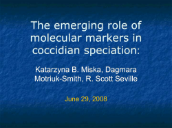 Eimeria Oocyst Vaccines - UNM Biology Department