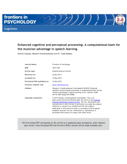 Enhanced cognitive and perceptual processing: A computational