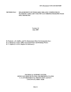 Method 524.3 Measurement of Purgeable Organic Compounds in
