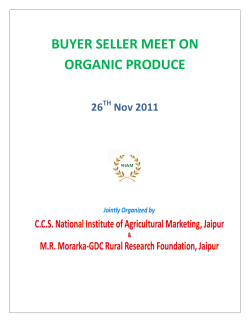 Organic Buyer Seller Meet - National Institute of Agricultural Marketing
