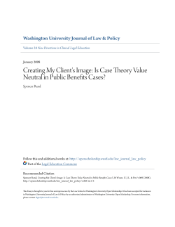 Is Case Theory Value Neutral in Public Benefits Cases?