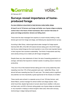 Surveys reveal importance of home- produced forage