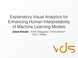 Explanatory Visual Analytics for Enhancing Human