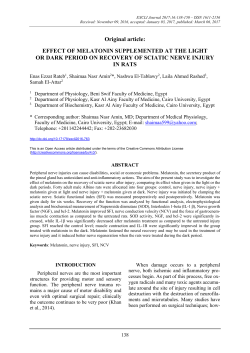 EFFECT OF MELATONIN SUPPLEMENTED AT THE LIGHT OR