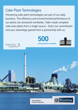 Coke Plant Technologies - thyssenkrupp Industrial Solutions