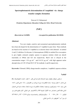 Spectrophotometric determination of 1