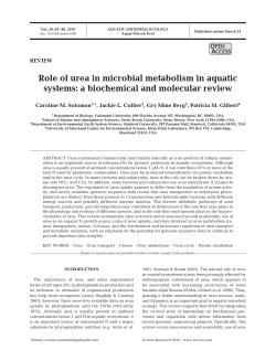 Role of urea in microbial metabolism in aquatic systems: a