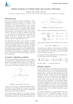 Modal Analysis of a Fluid inside and around a Recorder
