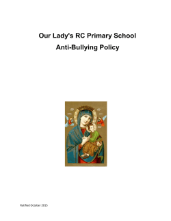 Anti-Bullying - Our Lady`s RC Primary School