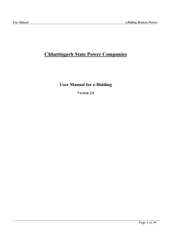 Chhattisgarh State Power Companies User Manual for e
