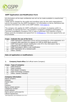 Application and Modification form
