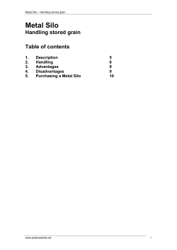 Metal Silo - Handling Stored Grain