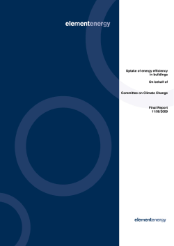 Uptake of energy efficiency in buildings