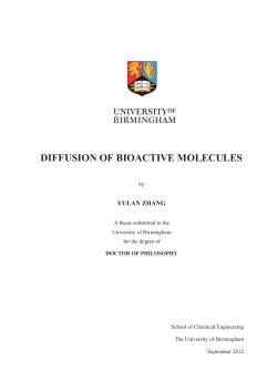 diffusion of bioactive molecules - eTheses Repository