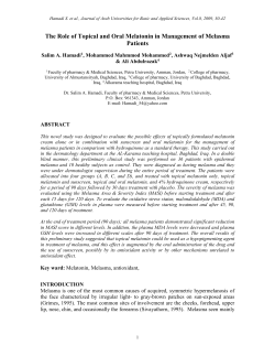 The Role of Topical and Oral Melatonin in