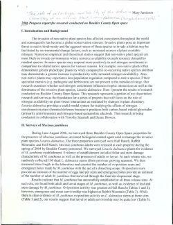 The Role of Soil Nitrogen Availability of the