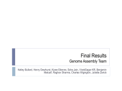 Genome Assembly- Final presentation