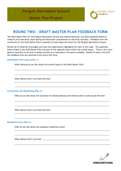 ROUND TWO &ndash; DRAFT MASTER PLAN FEEDBACK FORM Penguin