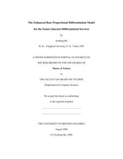 CHAPTER ⅠQoS Big Picture - UBC Computer Science