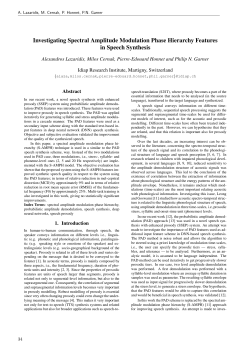 Investigating Spectral Amplitude Modulation Phase Hierarchy