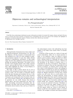 Dipterous remains and archaeological interpretation