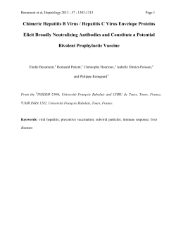 Chimeric HBV-HCV envelope proteins elicit broadly - HAL