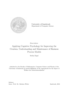 Applying Cognitive Psychology for Improving the Creation