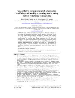Quantitative measurement of attenuation coefficients of weakly