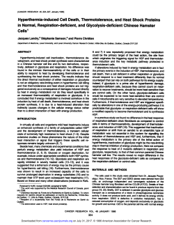 Hyperthermia-induced Cell Death