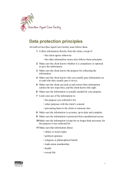 Data protection principles
