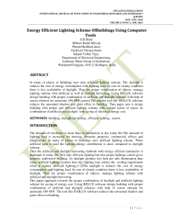 Energy Efficient Lighting Scheme OfBuildings Using