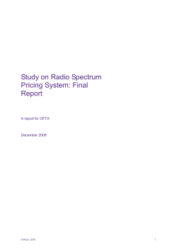 Study on Radio Spectrum Pricing System