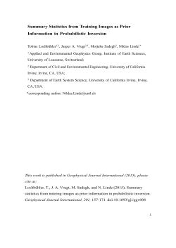 Summary Statistics from Training Images as Prior Information