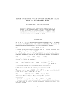 Local uniqueness for an inverse boundary value problem with