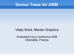 Device Trees for ARM